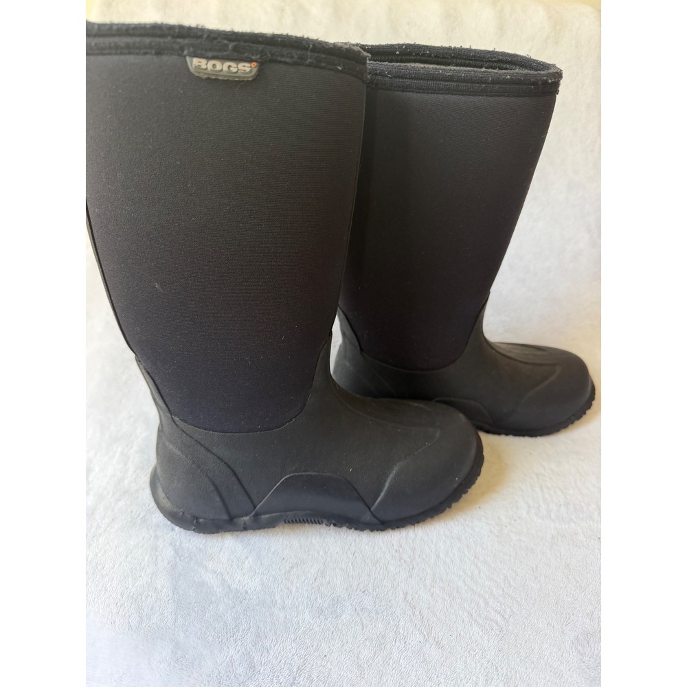 Bogs Classic High Boots Youth Size 3 Black Good Insulated Waterproof Rain Snow - Picture 2 of 6